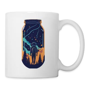 Astronaut, Galaxy, Space - Tasse - Weiß - Rechts