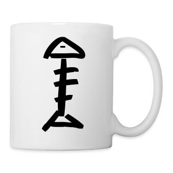 Arête de poisson - Mug blanc - blanc - Droite