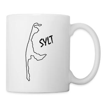 Island Map of Sylt Germany Islands - Mug - white - Right