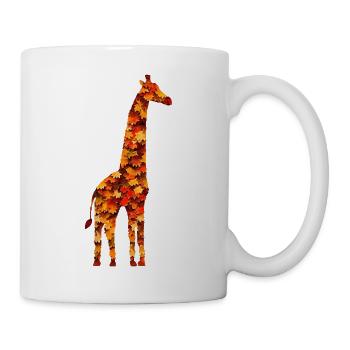 Herbstgiraffe - Tasse - Weiß - Rechts