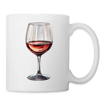 Weinglas Rotwein - Tasse - Weiß - Rechts