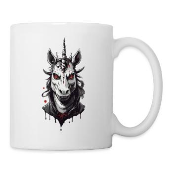 Vampir Einhorn Der Halloween Einhörner Grusel - Tasse - Weiß - Rechts