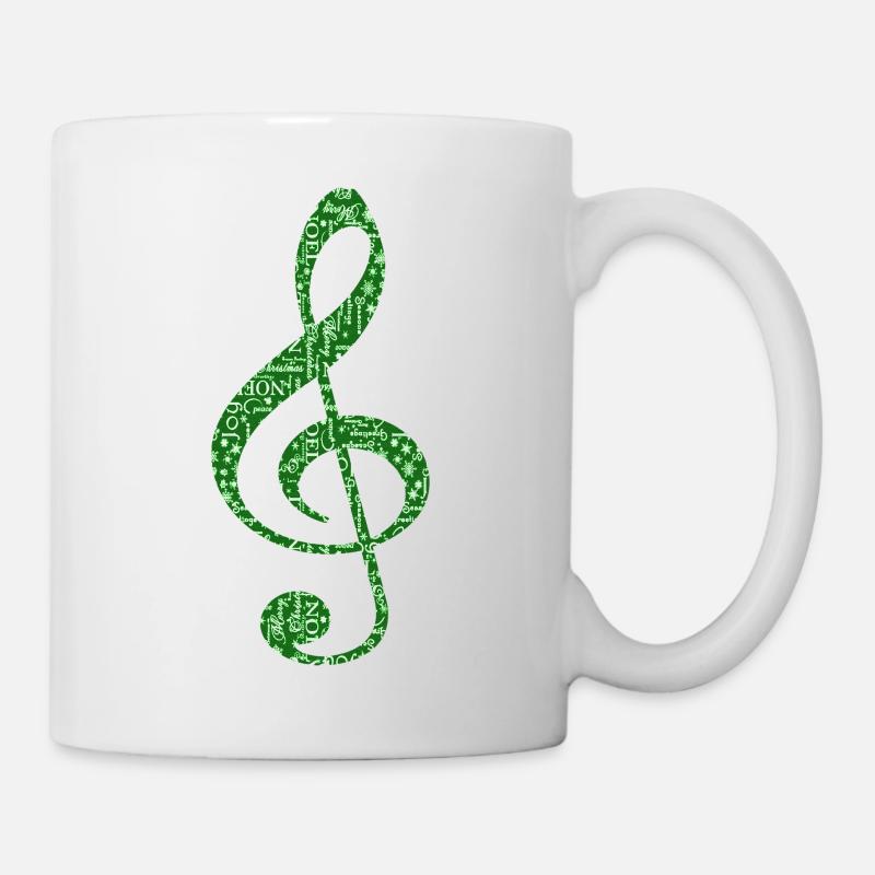 Joyeux Noël en Musique Vert - Mug blanc - blanc