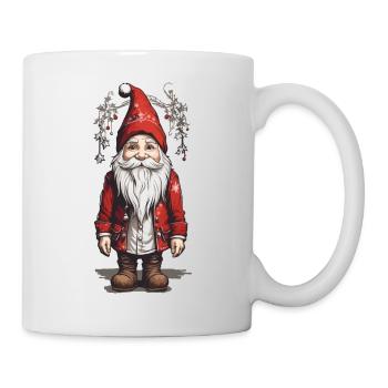 Gnome de Noël rétro à Noël - Mug blanc - blanc - Droite