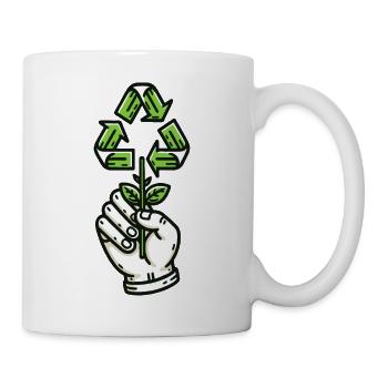 Blühendes Bewusstsein ♻️🌷 - Tasse - Weiß - Rechts