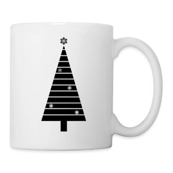 sapin geo noir - Mug blanc - blanc - Droite