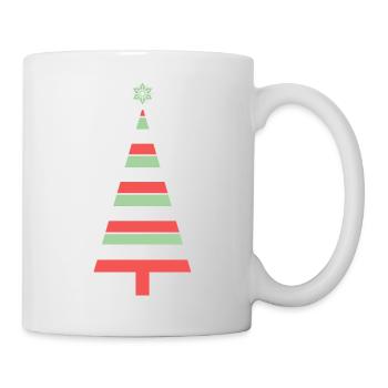 sapin geo pastel - Mug blanc - blanc - Droite