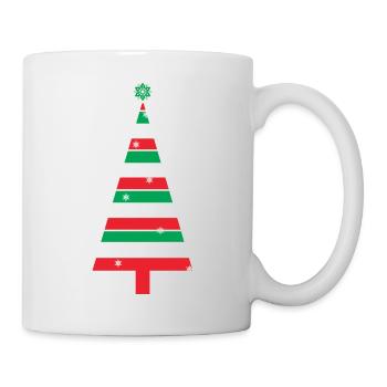 sapin geo multicolore - Mug blanc - blanc - Droite