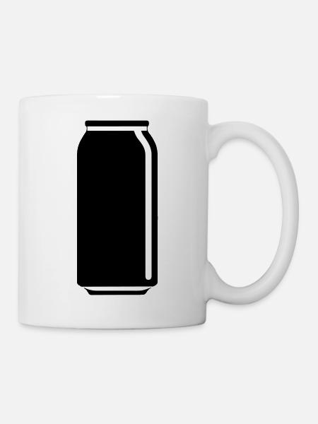 eine Dose Getränk - Tasse - Weiß