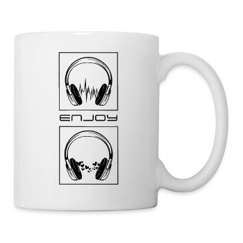 Enjoy the music. Casques audio. Musique. - Mug blanc - blanc - Droite