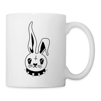 Emo Hase - Tasse - Weiß - Rechts