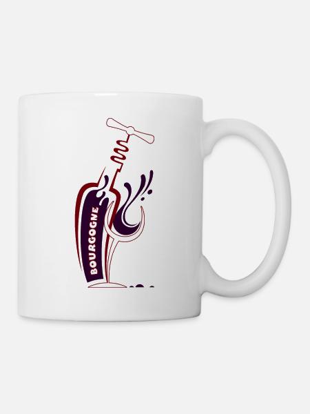 Weinrot - Tasse - Weiß
