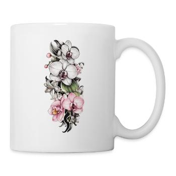 Orchidee rankend - Tasse - Weiß - Rechts