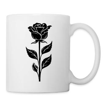 Simple rose design - Mug - white - Right
