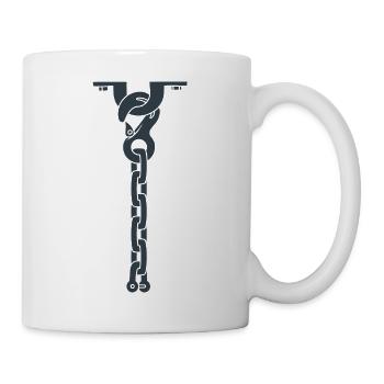 Krawatte Halskette 506070 - Tasse - Weiß - Rechts