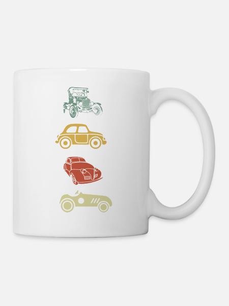 Oldtimer Retro Auto - Tasse - Weiß