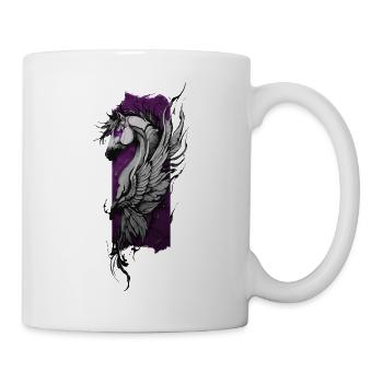 Harmonie céleste : Cheval ailé - Mug blanc - blanc - Droite