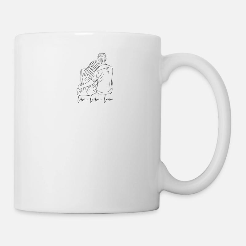 Lebe Liebe Lache - Tasse - Weiß