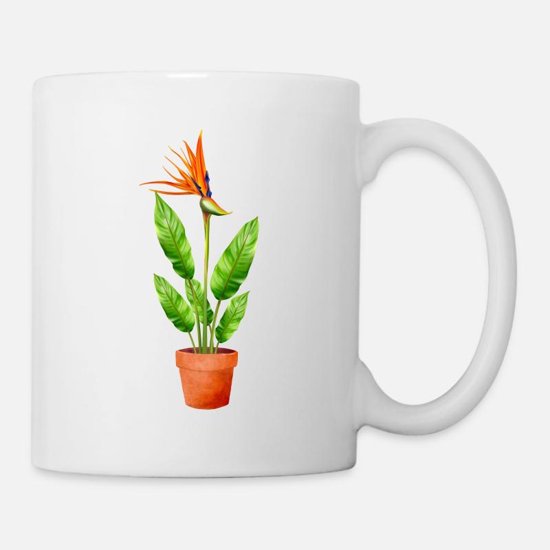 Strelitzie - Tasse - Weiß