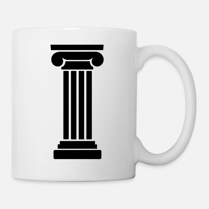 Griechische Säule - Tasse - Weiß
