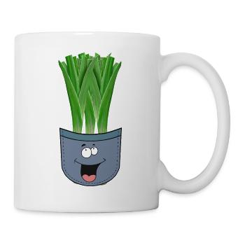 Poireau de poche Légume Adolescent Adolescent - Mug blanc - blanc - Droite