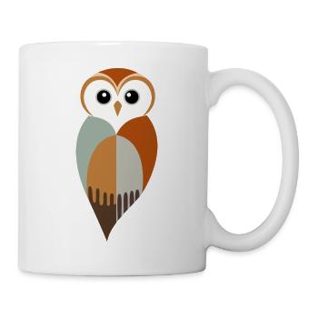 Hibou stylisé - Mug blanc - blanc - Droite