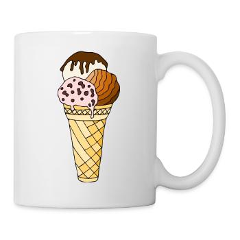Eis - Tasse - Weiß - Rechts