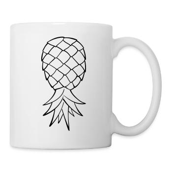 Ananas auf dem Kopf gedreht - Tasse - Weiß - Rechts