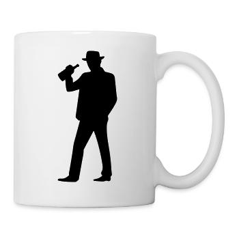 Besoffen Silhouette Lustig - Tasse - Weiß - Rechts