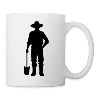 Icône de l’agriculteur - Mug blanc - blanc - Droite