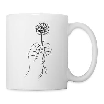 Pusteblume dunkel - Tasse - Weiß - Rechts