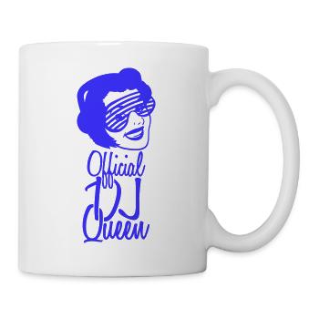 Official DJ Queen Party Retro Vintage Kopf Gesicht - Tasse - Weiß - Rechts