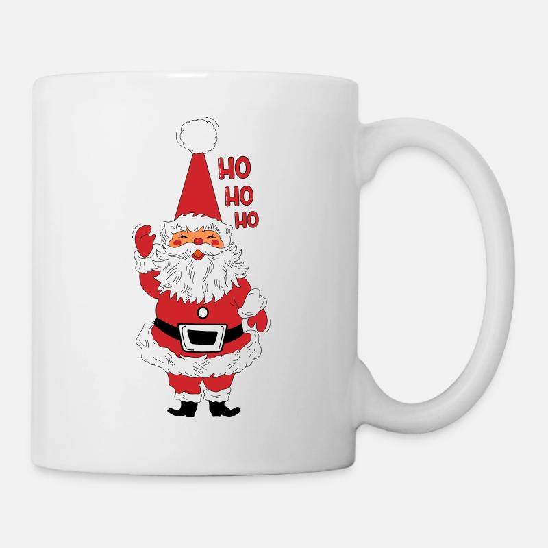 Weihnachtsmann im Vintage - Tasse - Weiß