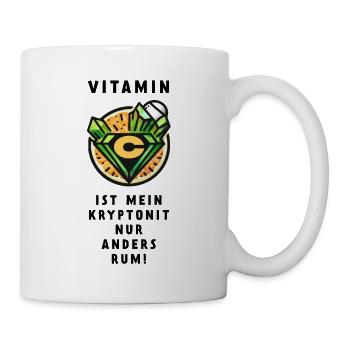 Vitamin C ist mein Kryptonit nur andersrum - Tasse - Weiß - Rechts