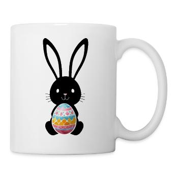 Lapin de Pâques Aquarelle de Pâques - Mug blanc - blanc - Droite
