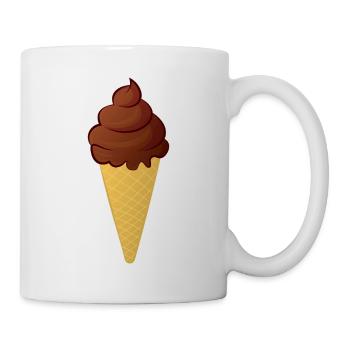 Schoko Eis Kostüme Eiscreme Schokoeis Schokolade - Tasse - Weiß - Rechts