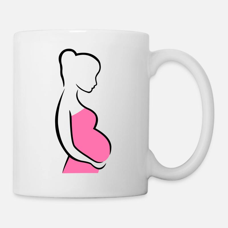 Schwangere Silhouette - Tasse - Weiß