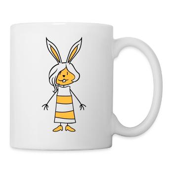 Bunny Girl Pretty Woman Bunny Cute Small Dress - Mug - white - Right