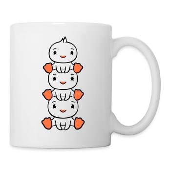 3 Ducks Tower Friends Enfants Piggyback Tête Assise - Mug blanc - blanc - Droite