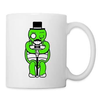 Mr. Turtle Sir Mr. Gentleman Empire Top Hat - Mug - white - Right