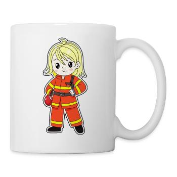 Cute Firefighter – Cute & Brave! - Mug - white - Right