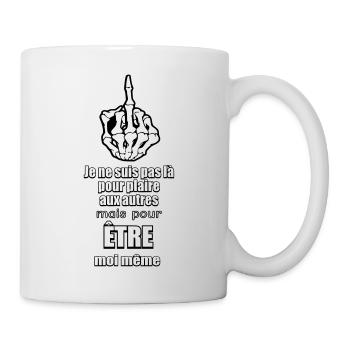 Middle finger (I am myself) - Mug - white - Right
