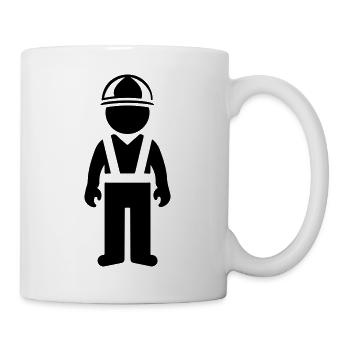 Construction worker - Mug - white - Right