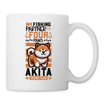 Angeln und Akita - Tasse - Weiß - Rechts
