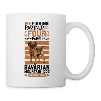 Chien de pêche et chien de montagne bavarois - Mug blanc - blanc - Droite