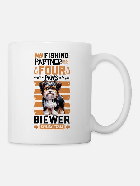 Terriers de pêche et Biewer - Mug blanc - blanc