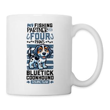 Fishing and Bluetick Coonhound - Mug - white - Right
