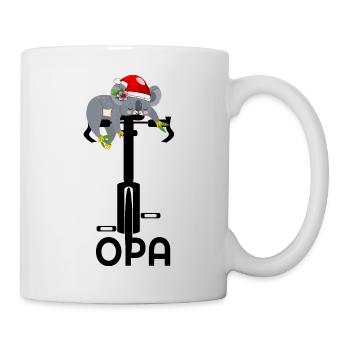 CHRISTMAS GRANDPA BICYCLE CYCLIST - Mug - white - Right