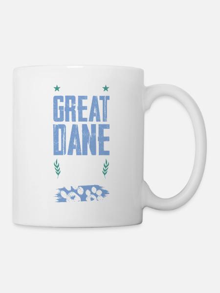 great dane hunde papa - Tasse - Weiß