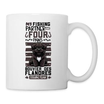 Fishing and Bouvier des Flandres - Mug - white - Right